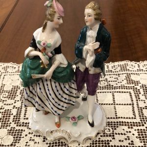 Vintage Porcelain Couple Figurine Japan